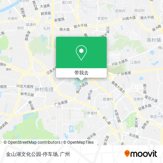 金山湖文化公园-停车场地图