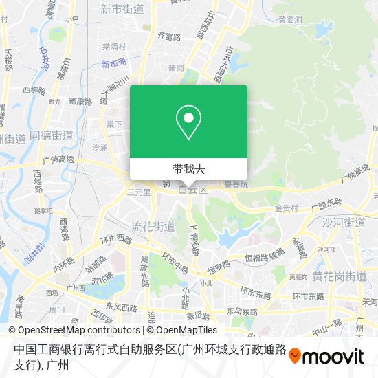 中国工商银行离行式自助服务区(广州环城支行政通路支行)地图