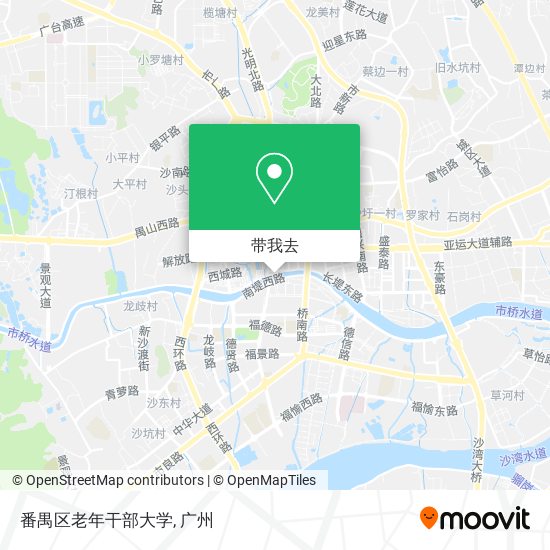 番禺区老年干部大学地图