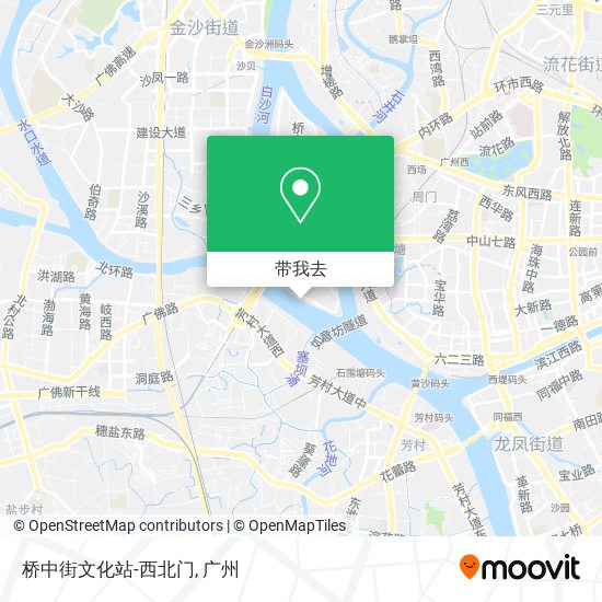 桥中街文化站-西北门地图