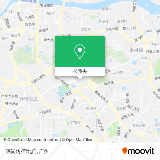 隔岗坊-西北门地图