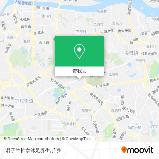 君子兰推拿沐足养生地图
