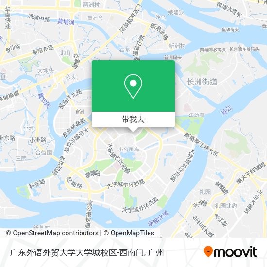 广东外语外贸大学大学城校区-西南门地图