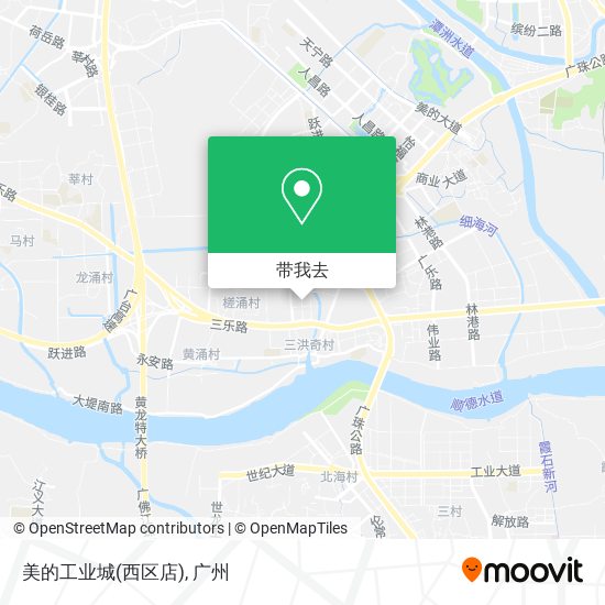 美的工业城(西区店)地图