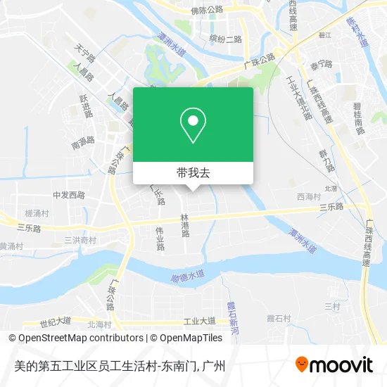 美的第五工业区员工生活村-东南门地图