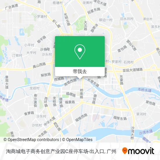 淘商城电子商务创意产业园C座停车场-出入口地图