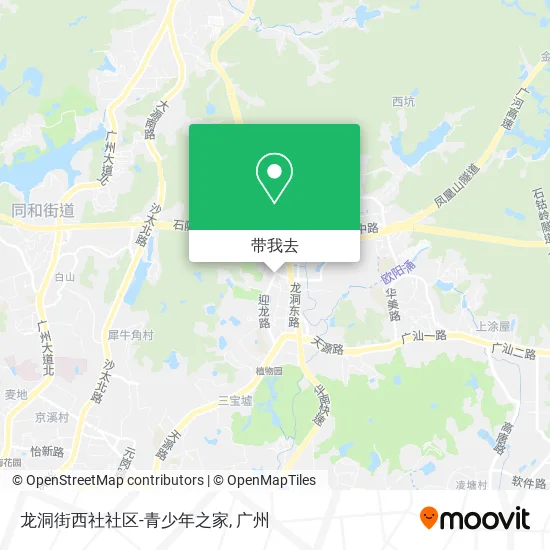 龙洞街西社社区-青少年之家地图