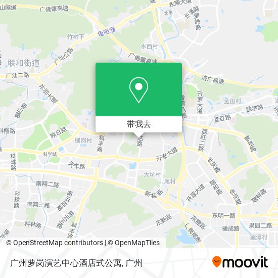 广州萝岗演艺中心酒店式公寓地图