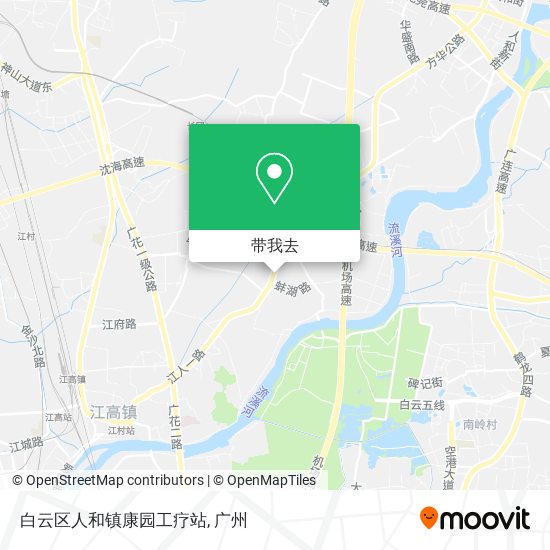 白云区人和镇康园工疗站地图