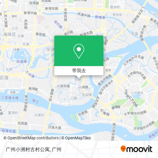 广州小洲村古村公寓地图