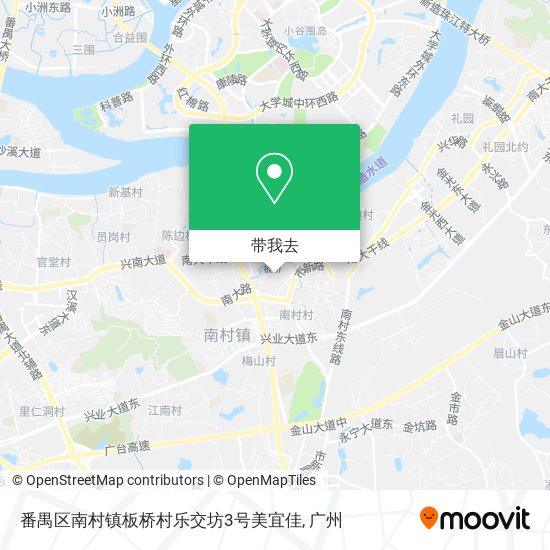 番禺区南村镇板桥村乐交坊3号美宜佳地图