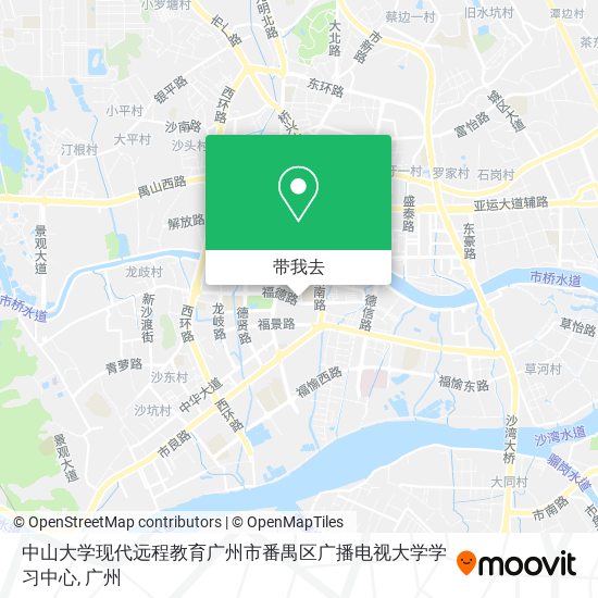 中山大学现代远程教育广州市番禺区广播电视大学学习中心地图