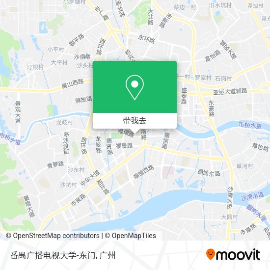 番禺广播电视大学-东门地图
