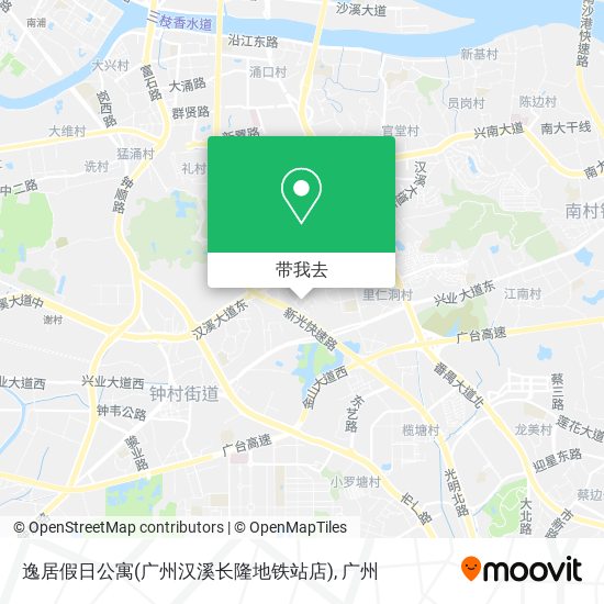 逸居假日公寓(广州汉溪长隆地铁站店)地图