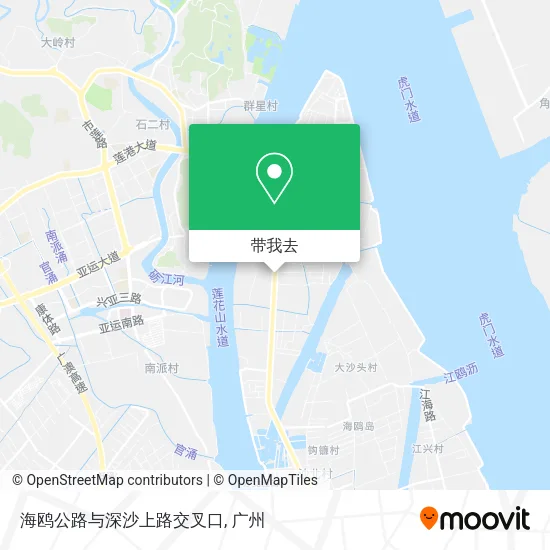 海鸥公路与深沙上路交叉口地图