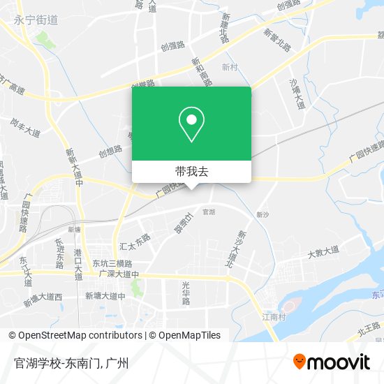官湖学校-东南门地图