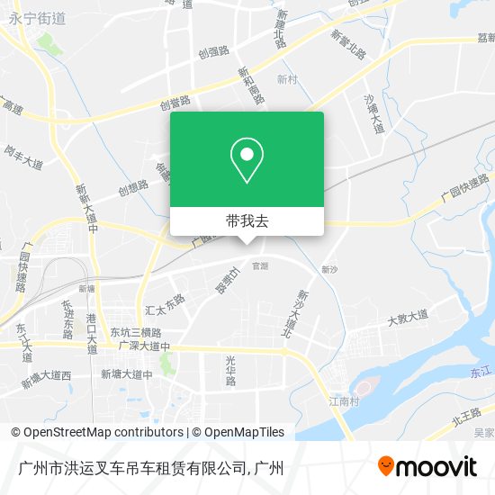 广州市洪运叉车吊车租赁有限公司地图