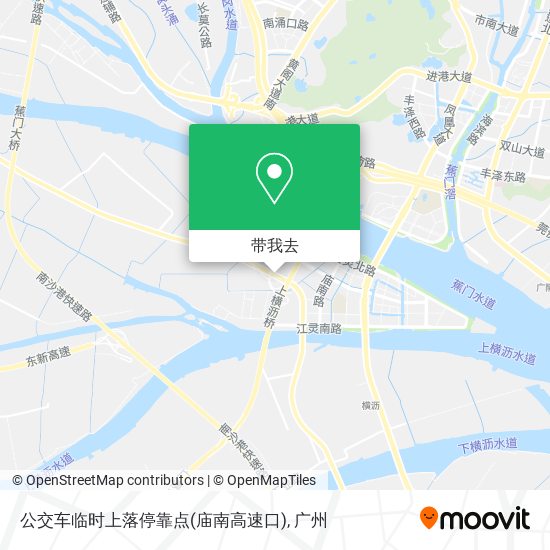公交车临时上落停靠点(庙南高速口)地图