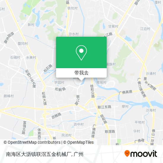 南海区大沥镇联滘五金机械厂地图