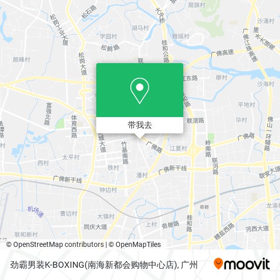 劲霸男装K-BOXING(南海新都会购物中心店)地图