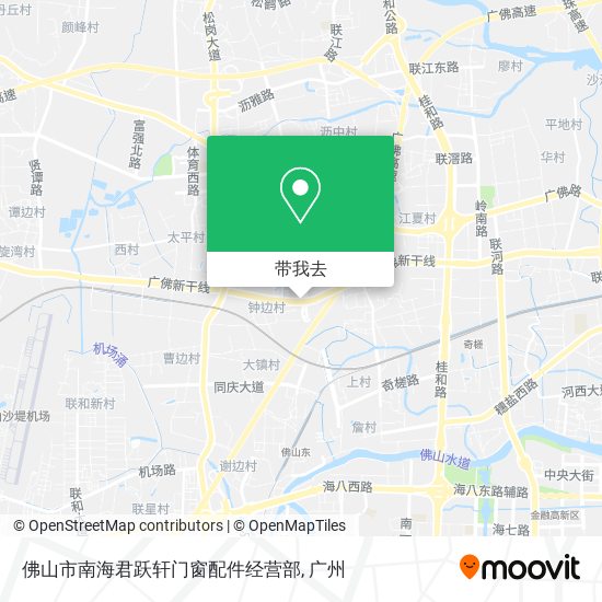 佛山市南海君跃轩门窗配件经营部地图