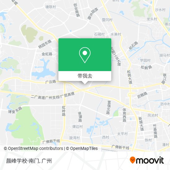 颜峰学校-南门地图