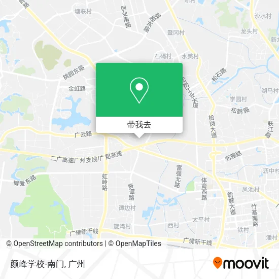 颜峰学校-南门地图