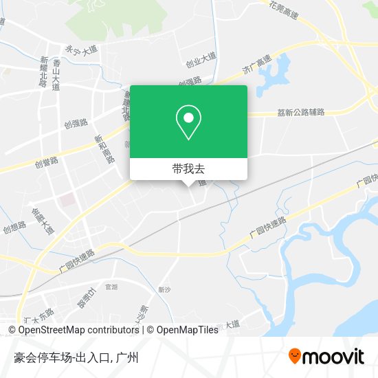 豪会停车场-出入口地图
