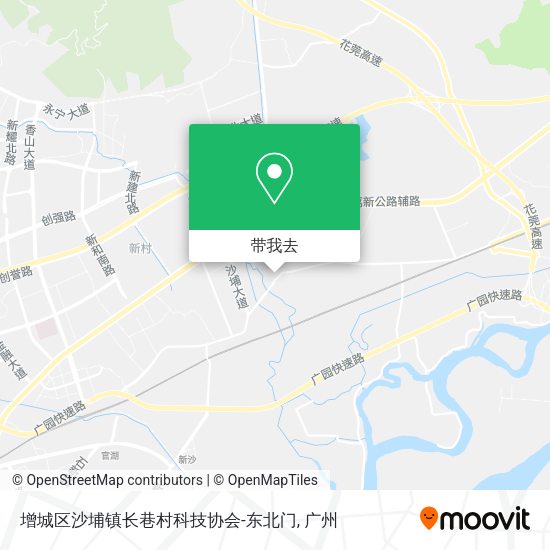 增城区沙埔镇长巷村科技协会-东北门地图