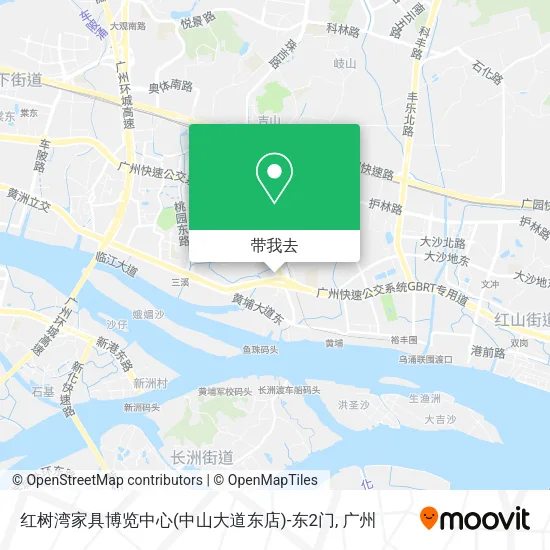 红树湾家具博览中心(中山大道东店)-东2门地图