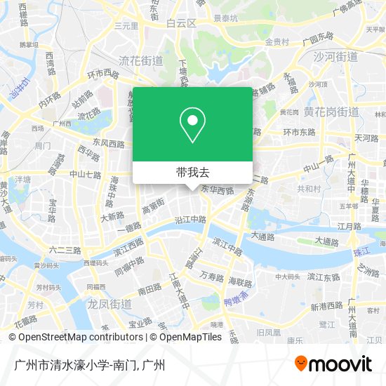 广州市清水濠小学-南门地图