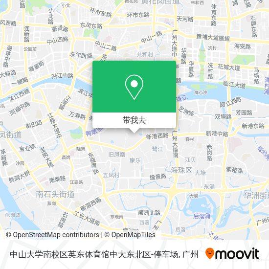中山大学南校区英东体育馆中大东北区-停车场地图