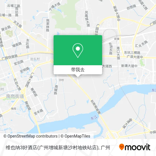 维也纳3好酒店(广州增城新塘沙村地铁站店)地图