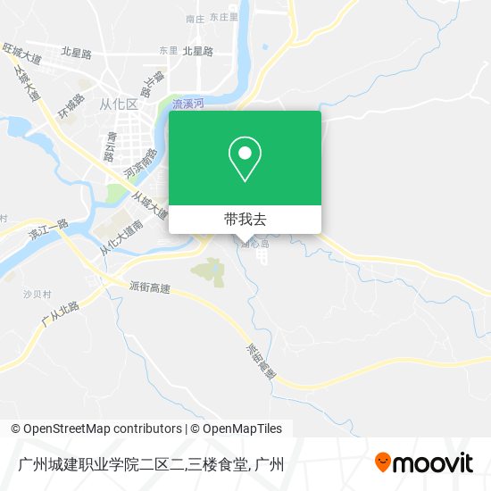 广州城建职业学院二区二,三楼食堂地图