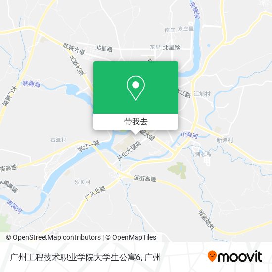 广州工程技术职业学院大学生公寓6地图