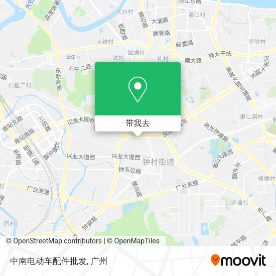 中南电动车配件批发地图