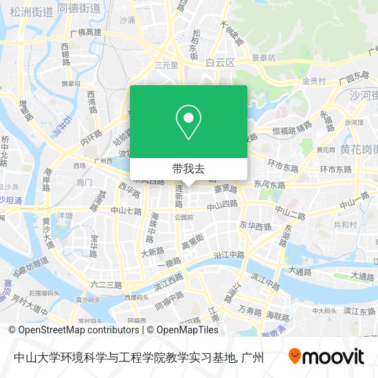 中山大学环境科学与工程学院教学实习基地地图