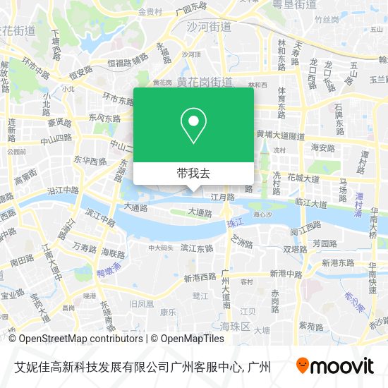 艾妮佳高新科技发展有限公司广州客服中心地图