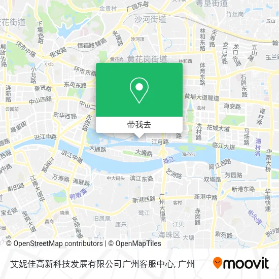 艾妮佳高新科技发展有限公司广州客服中心地图