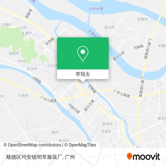 顺德区均安镇明常服装厂地图