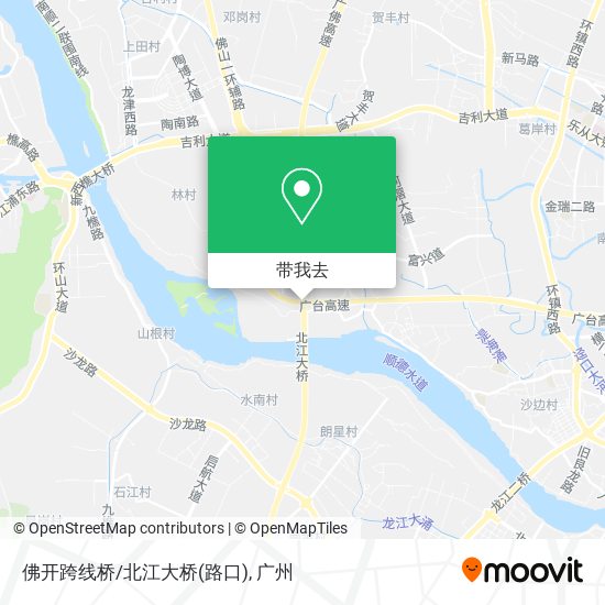 佛开跨线桥/北江大桥(路口)地图