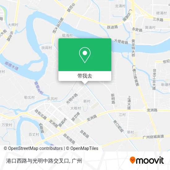 港口西路与光明中路交叉口地图