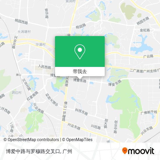 博爱中路与罗穆路交叉口地图