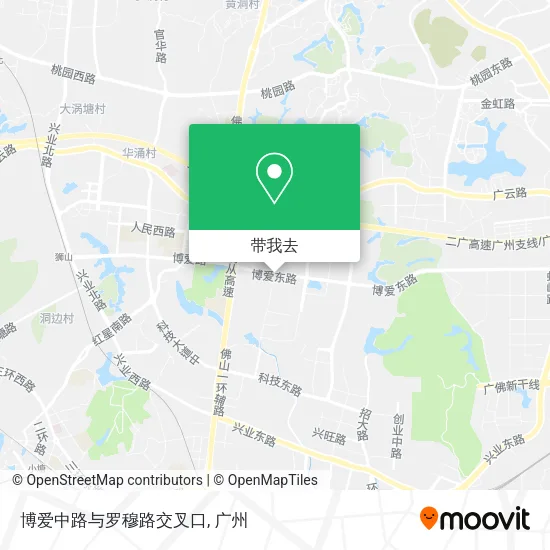 博爱中路与罗穆路交叉口地图