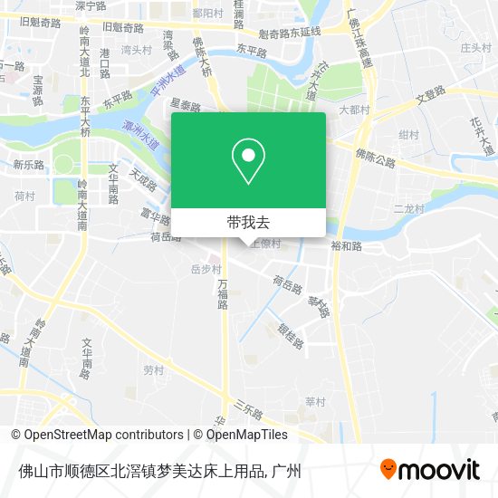 佛山市顺德区北滘镇梦美达床上用品地图
