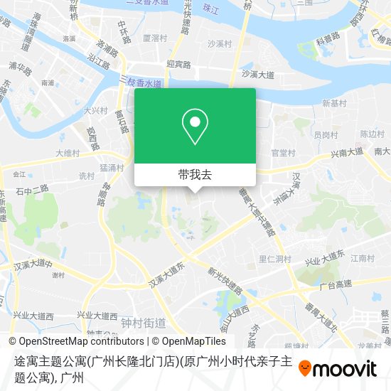 途寓主题公寓(广州长隆北门店)(原广州小时代亲子主题公寓)地图