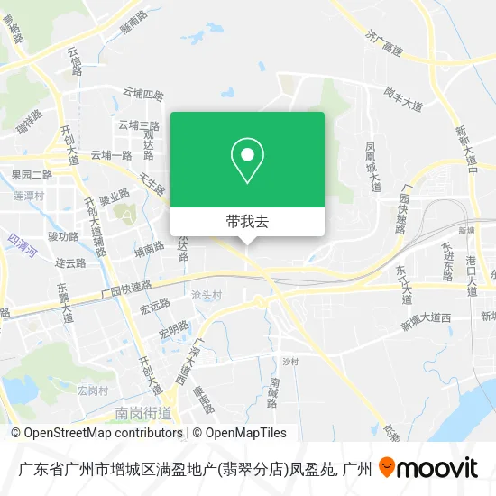 广东省广州市增城区满盈地产(翡翠分店)凤盈苑地图