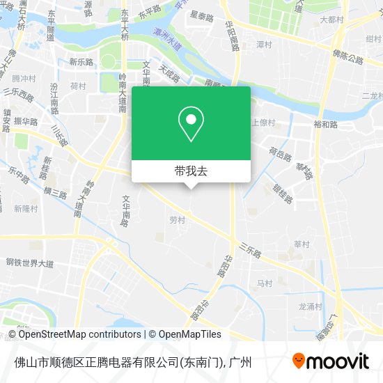 佛山市顺德区正腾电器有限公司(东南门)地图