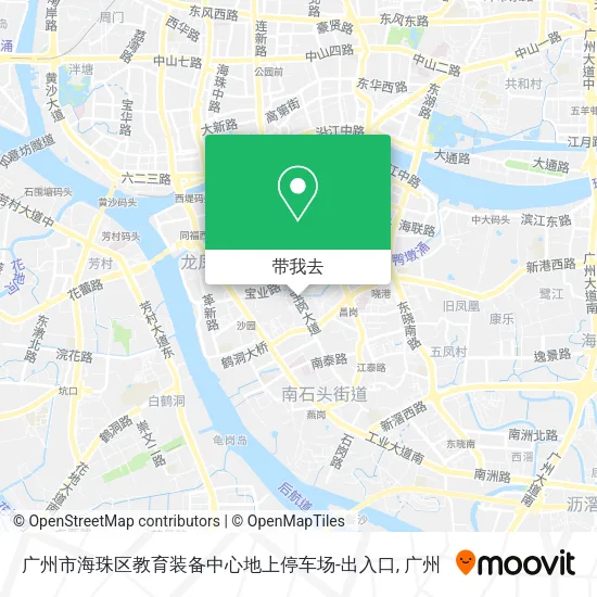 广州市海珠区教育装备中心地上停车场-出入口地图