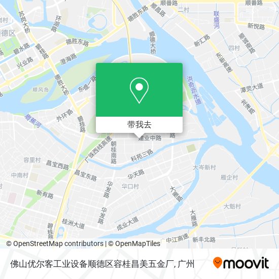 佛山优尔客工业设备顺德区容桂昌美五金厂地图